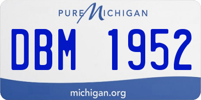 MI license plate DBM1952