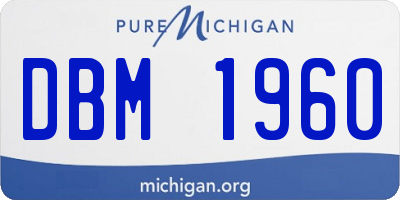 MI license plate DBM1960