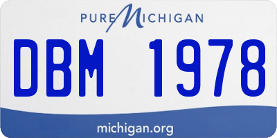 MI license plate DBM1978