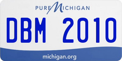 MI license plate DBM2010