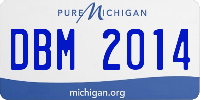 MI license plate DBM2014