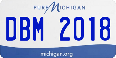 MI license plate DBM2018