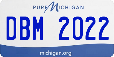 MI license plate DBM2022