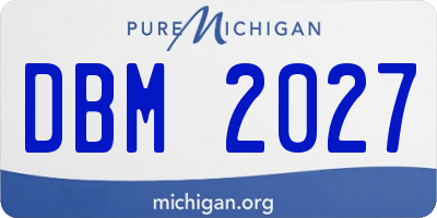 MI license plate DBM2027