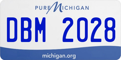 MI license plate DBM2028