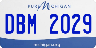 MI license plate DBM2029