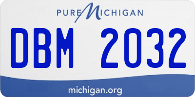 MI license plate DBM2032