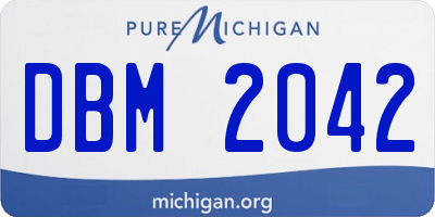 MI license plate DBM2042