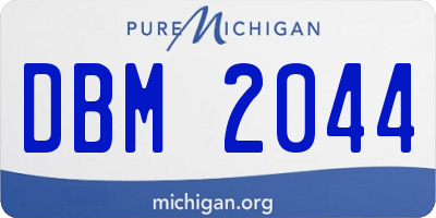 MI license plate DBM2044