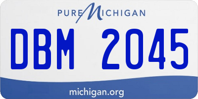 MI license plate DBM2045
