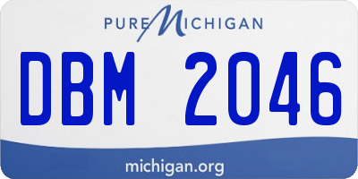 MI license plate DBM2046