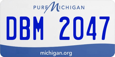 MI license plate DBM2047