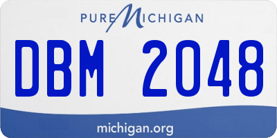 MI license plate DBM2048