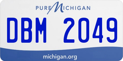 MI license plate DBM2049