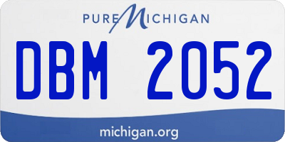 MI license plate DBM2052