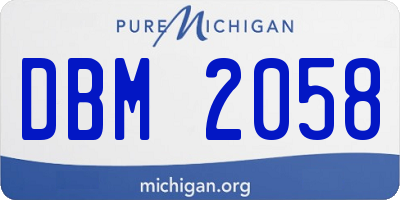 MI license plate DBM2058