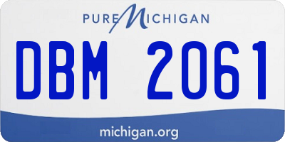 MI license plate DBM2061