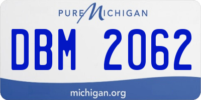 MI license plate DBM2062
