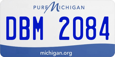 MI license plate DBM2084