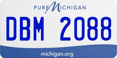 MI license plate DBM2088