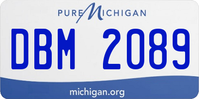 MI license plate DBM2089