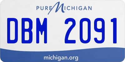 MI license plate DBM2091