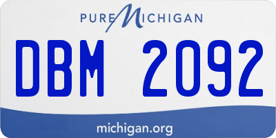 MI license plate DBM2092