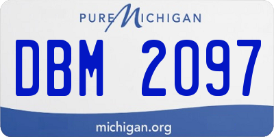 MI license plate DBM2097