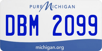 MI license plate DBM2099