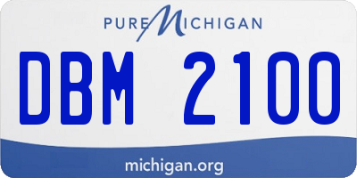 MI license plate DBM2100