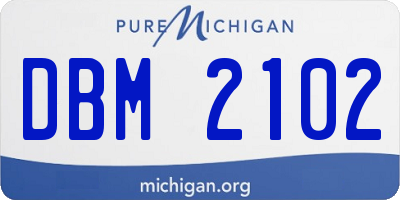 MI license plate DBM2102