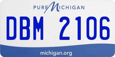 MI license plate DBM2106