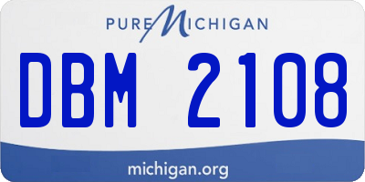 MI license plate DBM2108