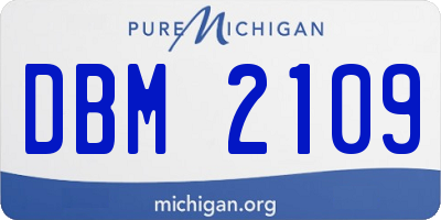 MI license plate DBM2109