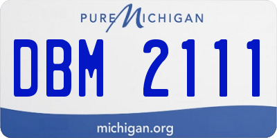 MI license plate DBM2111