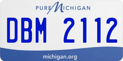 MI license plate DBM2112