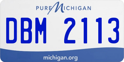 MI license plate DBM2113