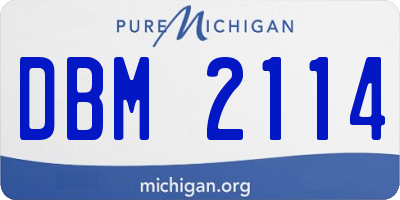 MI license plate DBM2114
