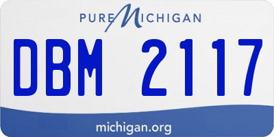 MI license plate DBM2117