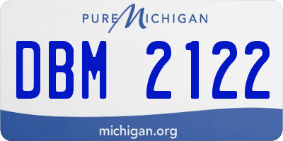 MI license plate DBM2122