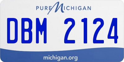 MI license plate DBM2124