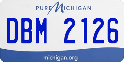 MI license plate DBM2126