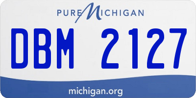 MI license plate DBM2127