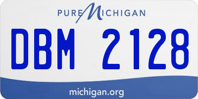 MI license plate DBM2128