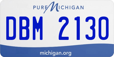 MI license plate DBM2130