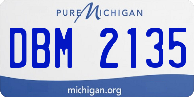 MI license plate DBM2135