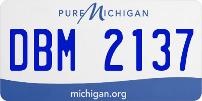 MI license plate DBM2137