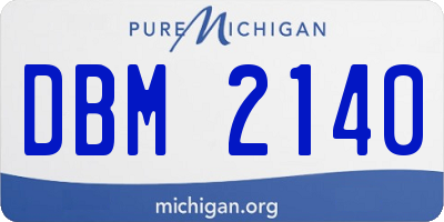 MI license plate DBM2140