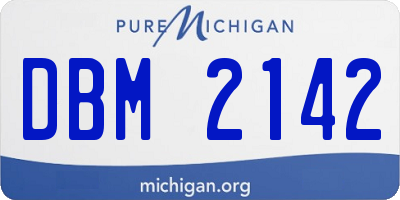 MI license plate DBM2142