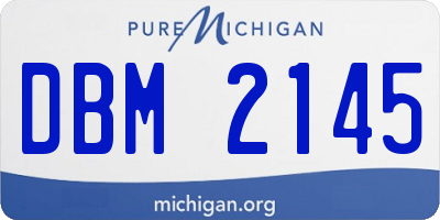 MI license plate DBM2145